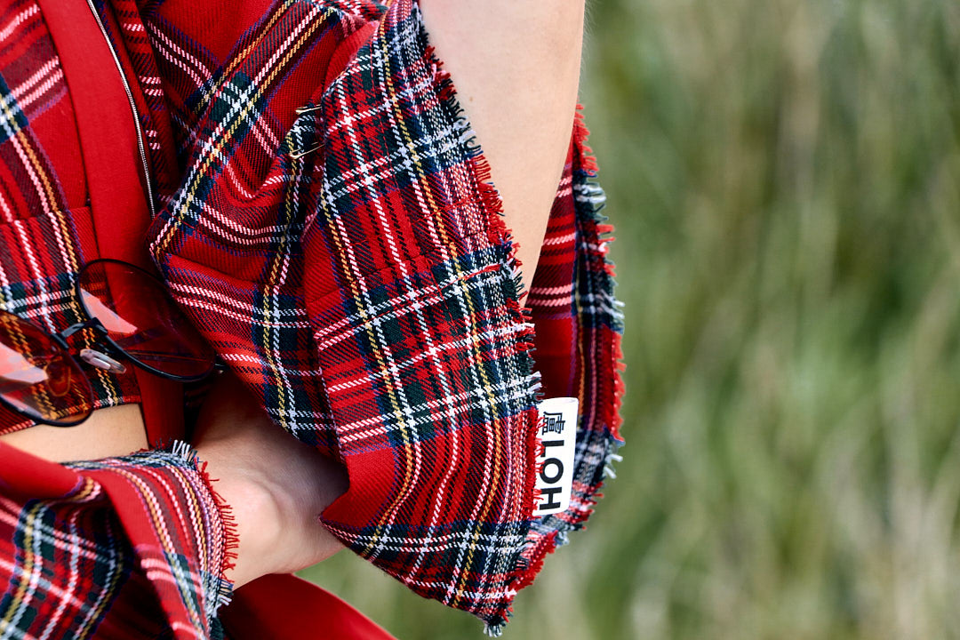 Punk Tartan Kimono • Made To Order • Gold Trimmings Inside Pockets • LOH