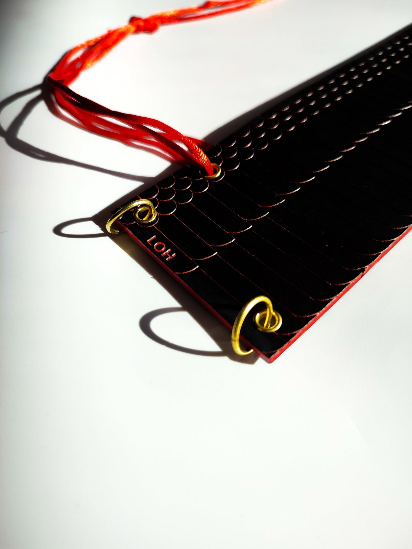 WING HARNESS • Fashion Harness Armour Genuine Leather Ornate Fetishwear • Samurai Inspired • Red Black • LOH