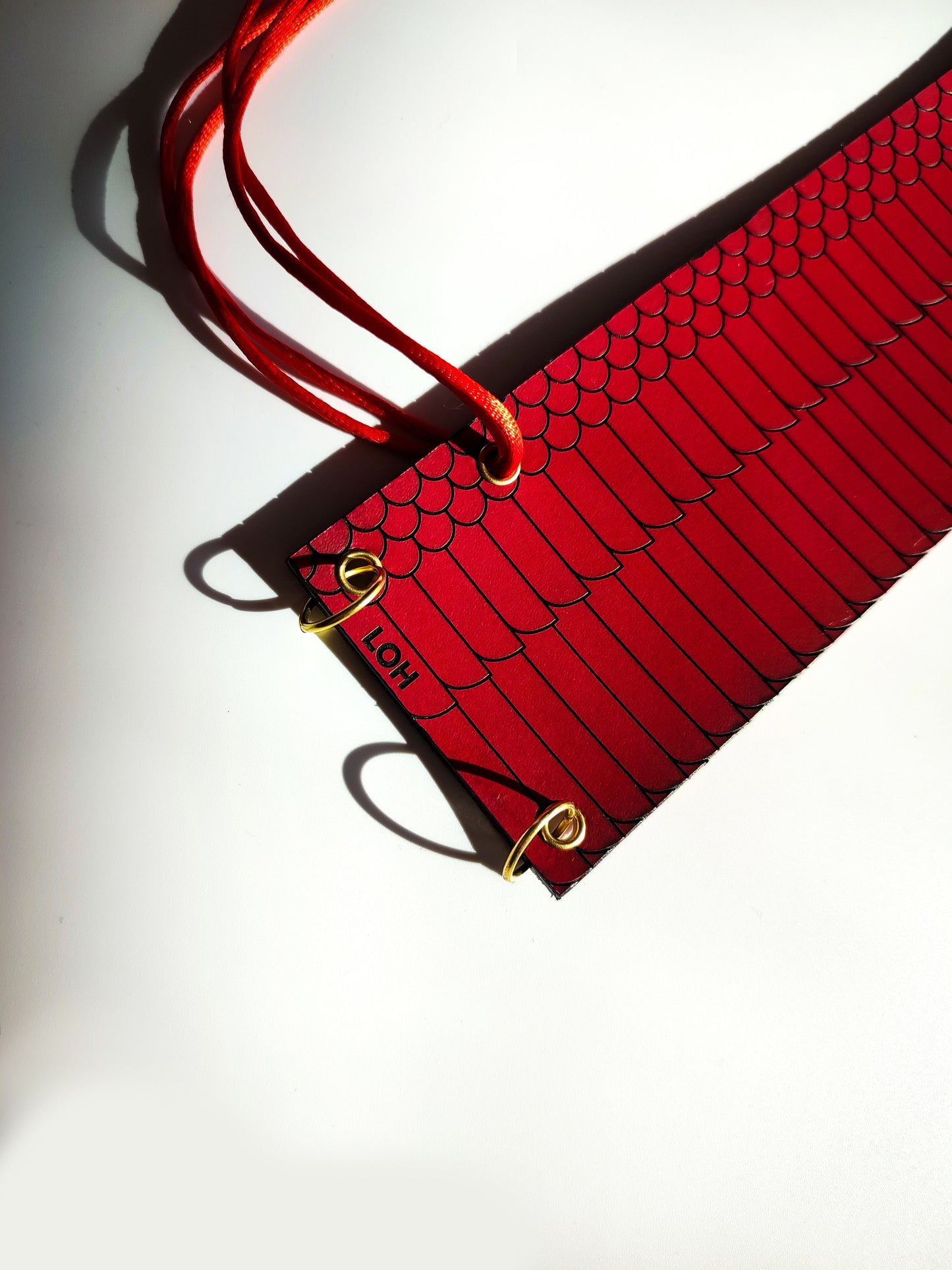 WING HARNESS • Fashion Harness Armour Genuine Leather Ornate Fetishwear • Samurai Inspired • Red Black • LOH