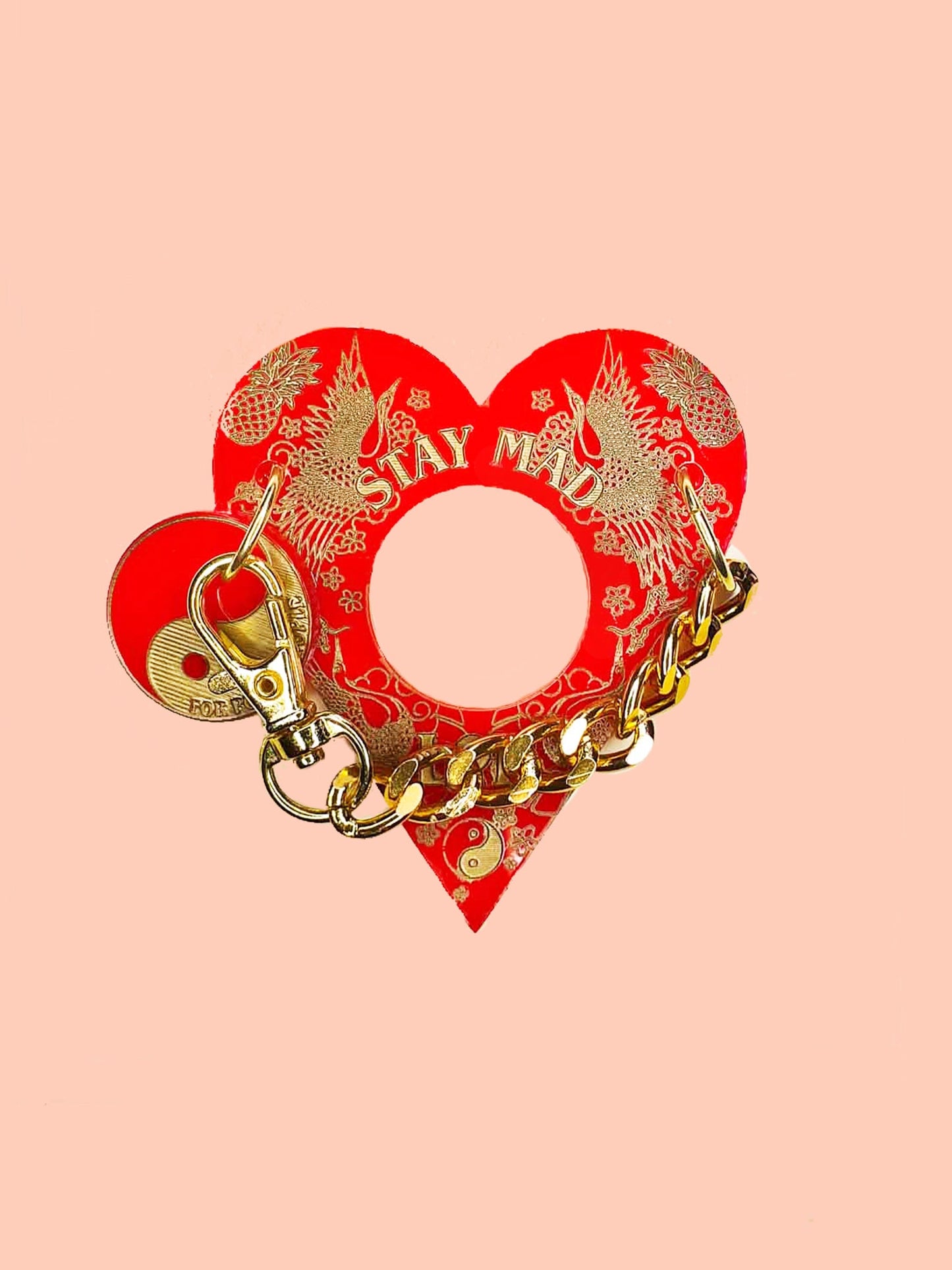 STAY MAD Heart Keychain • 'To the baddest bitch I know' • Best Friend Gift • LOH