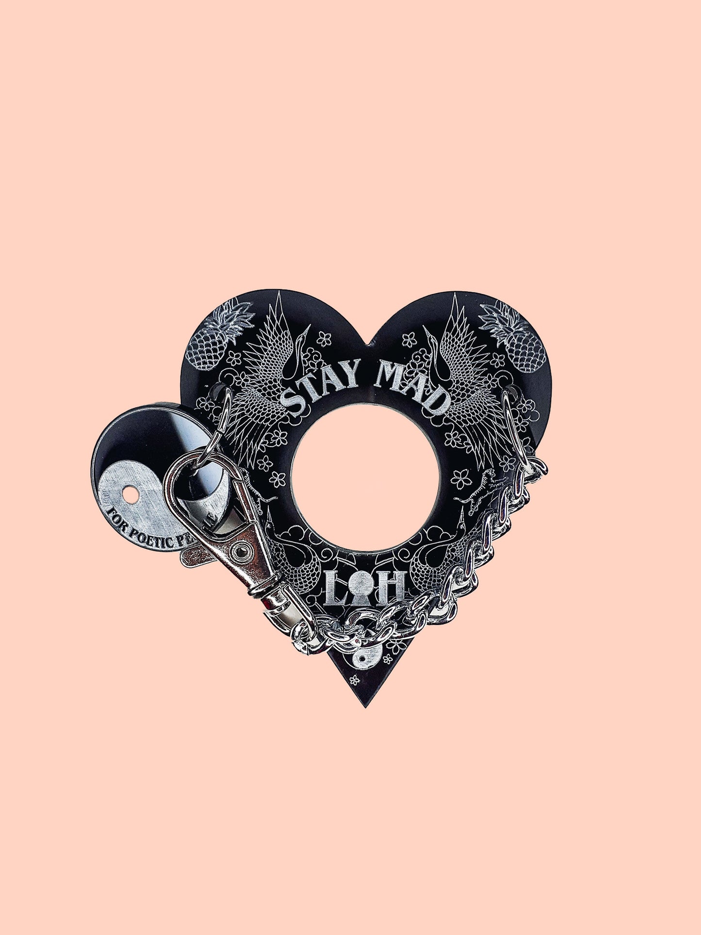 STAY MAD Heart Keychain • 'To the baddest bitch I know' • Best Friend Gift • LOH