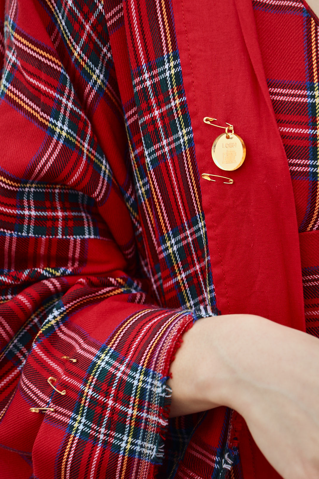 Punk Tartan Kimono • Made To Order • Gold Trimmings Inside Pockets • LOH