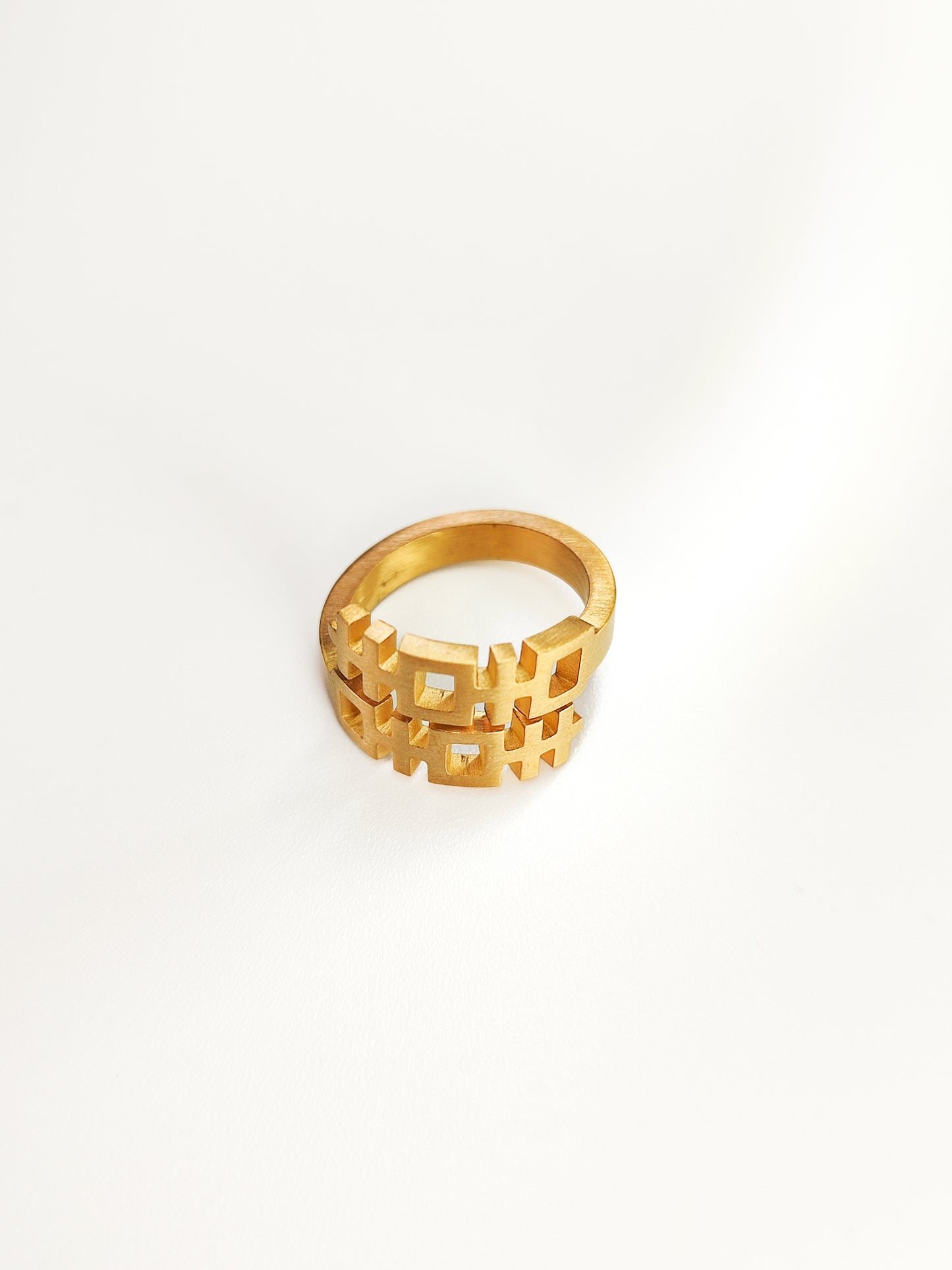 Double Happiness 囍 Stainless Steel 18k gold plated ring