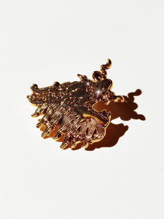 Gold Dragon Limited Edition Metal Pin Badge