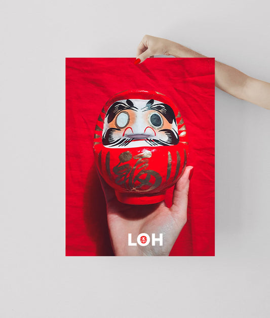 Japanese Asian Artwork • Daruma Poster A3