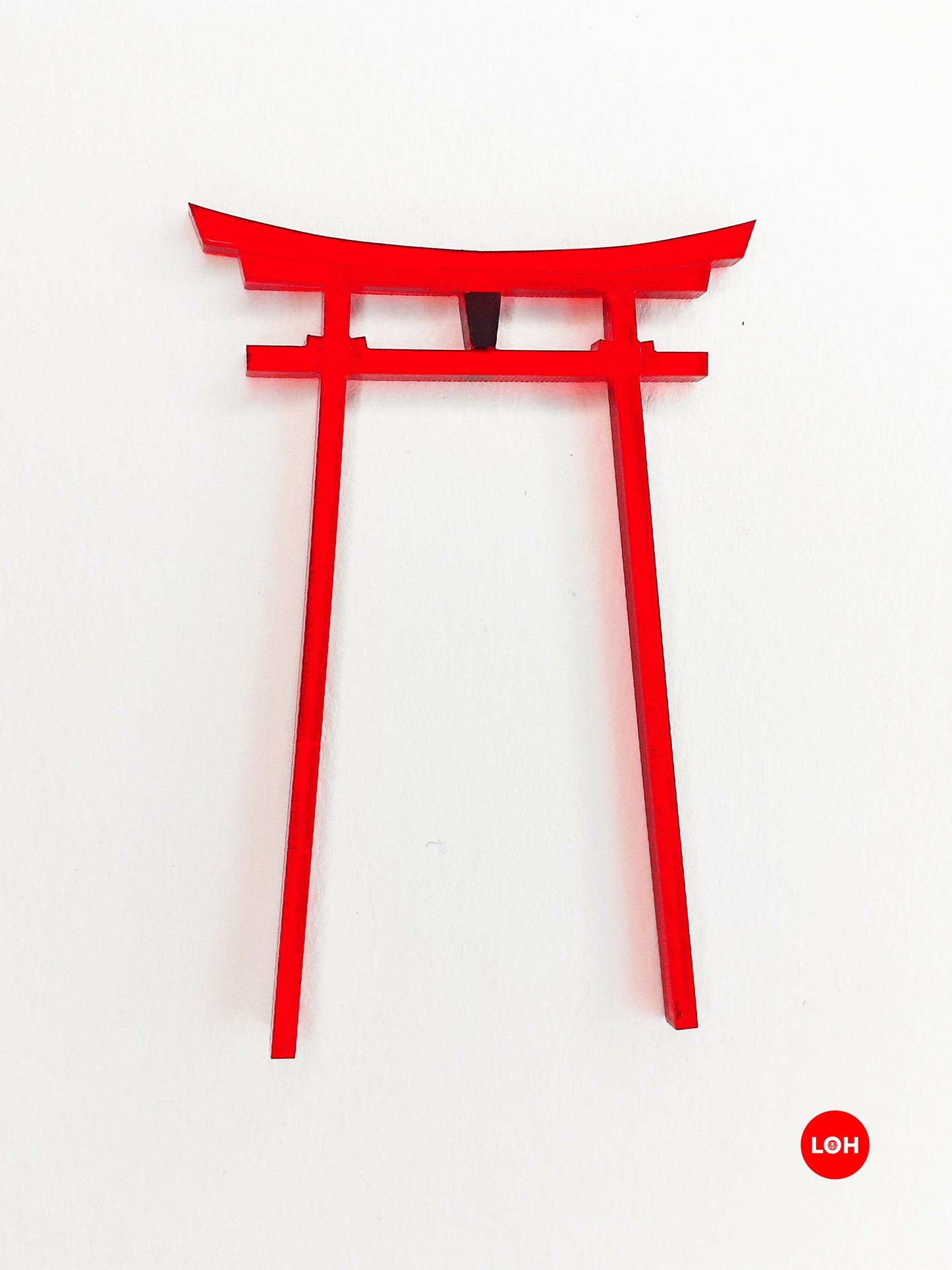 Plant Decoration Accessory • Gift Card • Torii Gate Shinto • House Plant Gifts • Pillarbox Red